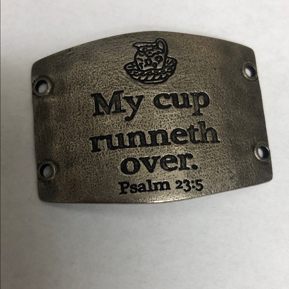 Silver "My Cup Runneth Over"  Lenny and Eva sediments plate